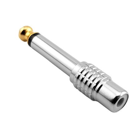 Redukcja wtyku - Gniazdo RCA / Jack mono 6.3mm - Red's Music - R01
