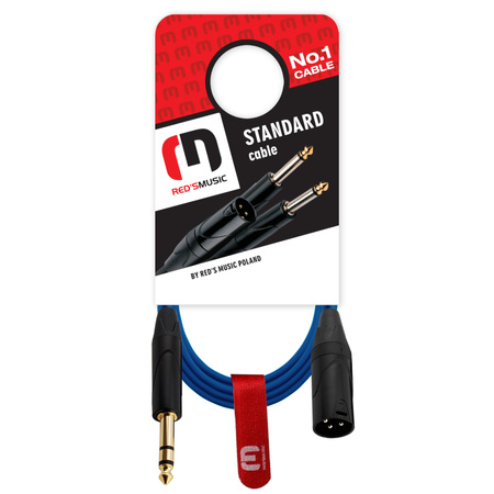 Red's Music Microphone Cable - XLR M / Jack 6.3 stereo - Standard - MC1570BX-BLUE - 7m